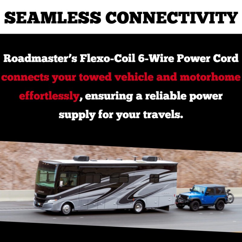 Roadmaster 146 Single Flexo-Coil 6-Wire Power Cord with Plugs and