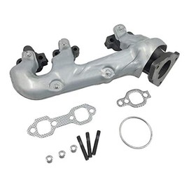 Left Driver Side Exhaust Manifold Kit with Gaskets and Hardware - Compatible with 2002-2013 Chevy Silverado 1500 4.3L V6