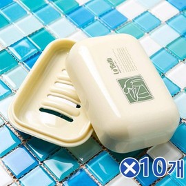 Drainable square lid soap holder x 10 bathroom interior