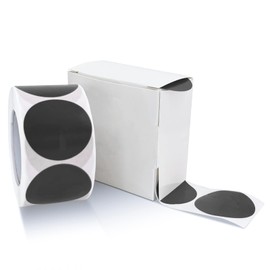 Meitaat Round Stickers Black 1.5 Inch Circle Labels with Dispenser Box Color Coding Dot Sticker Waterproof Removable Roll of 500 PCS