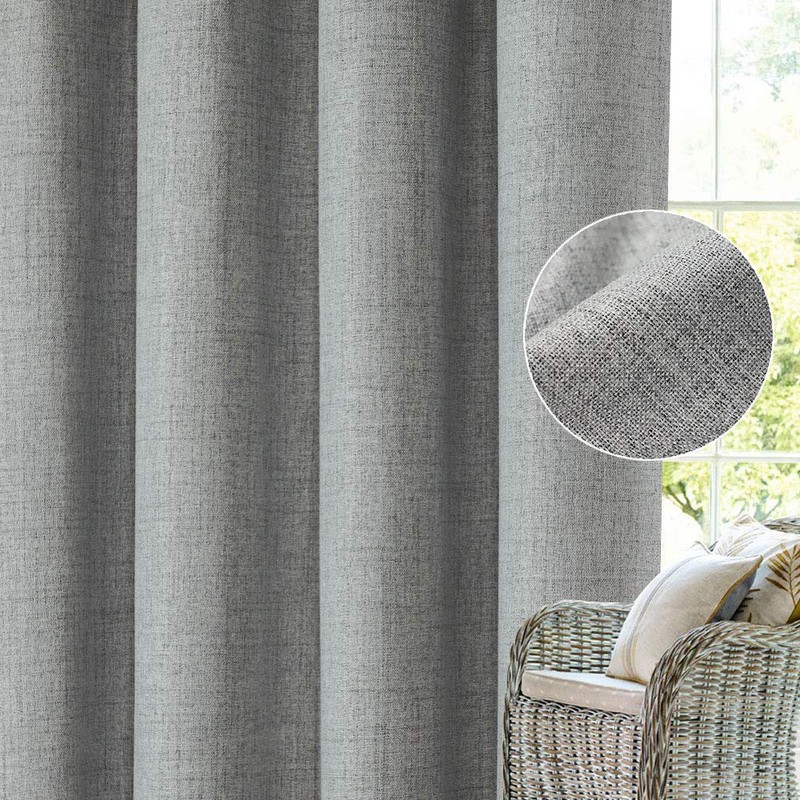 100% Blackout Curtains for Living Room, Thermal Insulated Noise Reducing