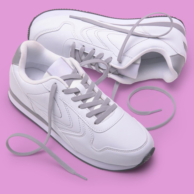 Miscly Flat Elastic Shoelaces (Gray, 36" (91 cm))