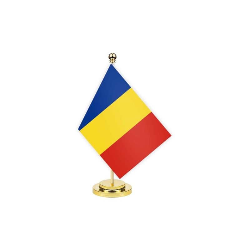 Romania Desk Flag,12 inch Tall Small Romanians Indoor Banner,Tiny Printing