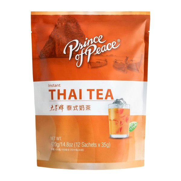 Prince Of Peace Instant Thai Tea Bolsa de 35 gramos, 12 unidades