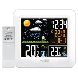La Crosse Technology - WS6820 Wireless Weather Station with Coloured LCD Display - White