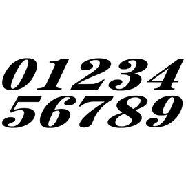 Racing Numbers Sheet V4 – 20 Vinyl Decals for Dirt Bike, Motocross, Helmet, Front Plate, Car, Rally Truck, MX Racing – Weatherproof Die Cut Stickers – 20 Color Options