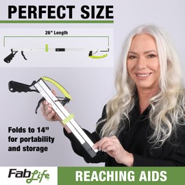 FabLife Reaching Aids for Mobility, Hip Replacement, Knee and Back Surgery, Rehabilitation, Physical Therapy, Recovery Daily Living Aid Grabber Magnetic Reacher Extended Reach with Easy Trigger