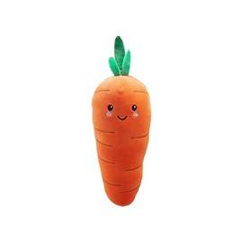 PMS Plush Softlings Carrot Toy – 20cm Soft Plush Carrot with Green Leaf Top & Smiling Face – Cute Stuffed Vegetable Toy for Kids, Toddlers & Plush Collectors