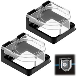 QWORK 2Pcs Power Push Button Switch Cover - 39x34mm Waterproof Cover for PCs, Desktops