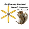 Windmill Squirrel Feeder for Outside, Squirrel Toys, JZDF Squirrel Spinner