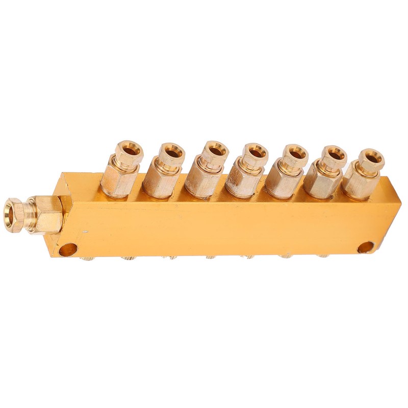 Oil Distributor Adjustable Brass Lube Piston Separator Divider Valve Lubrication