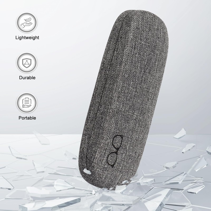 YOSE Glasses Case Hard Shell with Pouch and Cloth –