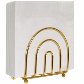 Blue Donuts Gold Arc Collection Napkin Holder – Napkin Holders for Tables, Modern Napkins Holder, Dining Table Napkin Holders for Kitchen,