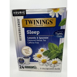Keurig 24 Twinings SLEEP Nightly Calm Herbal Tea K cup Spearmint Chamomile Keurig 12/25