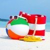 12" Rainbow Colored Party Pack Inflatable Beach Balls - Beach