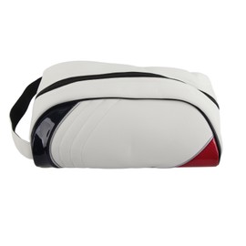 PU Leather Golf Shoe Carrier Bag Home Travel Dustproof Storage Bag Accessory Bag White