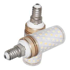 Erkangsm foco LED inteligente de maíz con control remoto E14 9 W, temperatura de color ajustable (calor/frío) y brillo, paquete de 2 (2 bombillas + 1 control remoto)