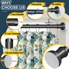 Black Shower Curtain Rod 36-98 Inch(3-8.17ft) Never Rust Non Slip