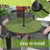Britown Green Palm Round Outdoor Tablecloth With Umbrella Hole, Retro