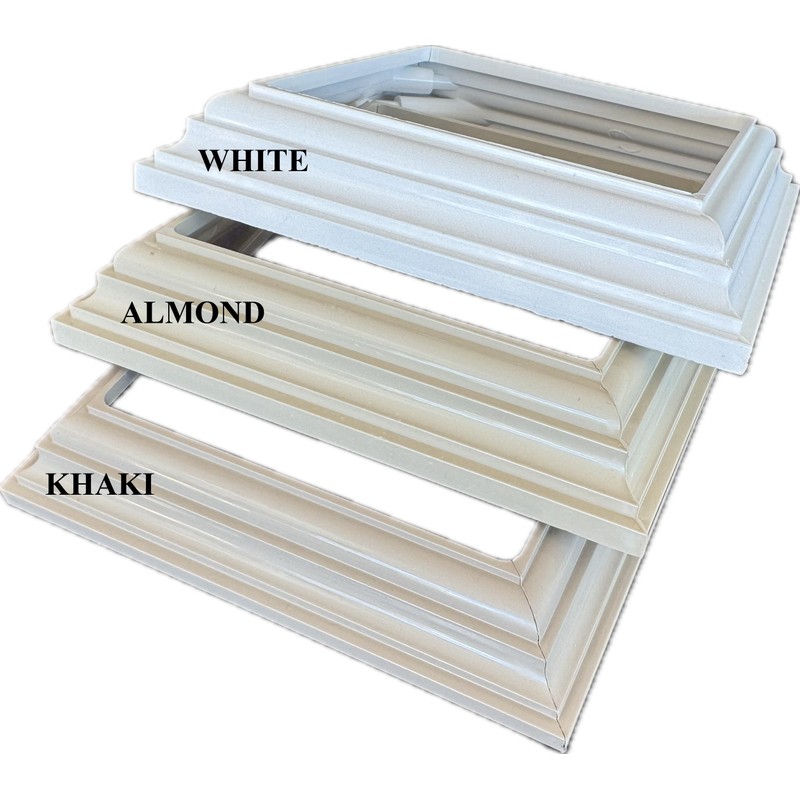 4 x 4 inch Vinyl Two-Piece, Split Style Post/Sleeve Base