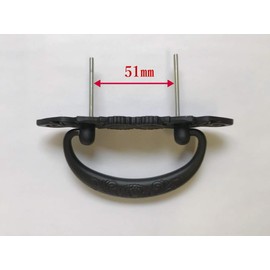 Japanese Style Handle Peony No. 8 Can, Age Color, Small, Installation Pitch: 2.0 inches (51 mm), 2 Pieces, Made in Japan