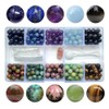 Chengmu 8mm Stone Beads Kit for Jewelry Making, 230pcs Round
