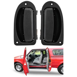 Interior Rear Door Handles, Compatible with 1993-2011 Ford Ranger, 1998-2000 M AZ DA, Only Fit Extended Cab Pickup, Rear Left Driver & Right Passgenger Side Door Handles (Pair), Replace# 80419, 80420