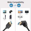 PNGKNYOCN 8K HDMI 2.1 Short Cable, 0.3m 90 Degree Ultra
