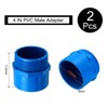 sourcing map 2 Pcs Union PVC Pipe Fitting 4" Male