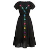 ABEHIK Mexican Embroidered Dress for Women Long Maxi Dress Traditional