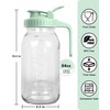 VA1KENE 64oz Glass Mason Jar Pitcher with Lid and Spout,