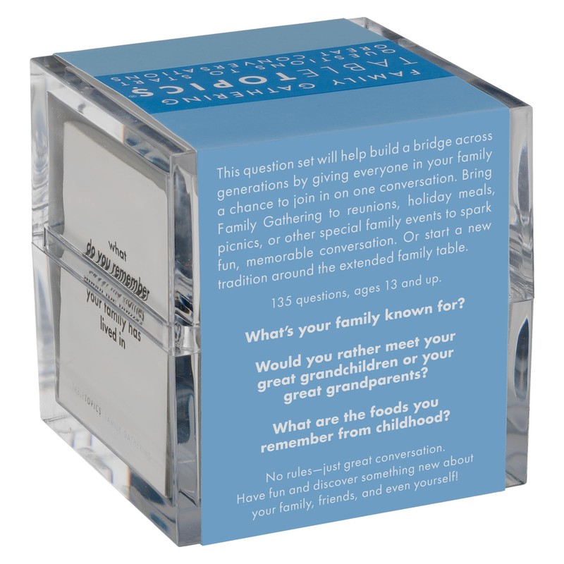 TableTopics Family Gathering Conversation Cards for Multi-Generational Get Togethers with