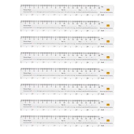 18cm Educare Wound Ruler Upgraded - (Paper) Wound Measuring Tape (Pack of 20) Medical Medimeter