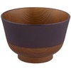 Canoe 73716 Traditional Japanese Color Wingback Coating Soup Bowl Eggplant