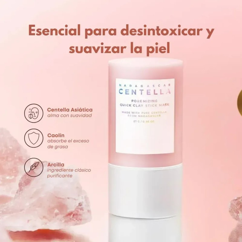 Máscara Rapid Arcilla Para Poreorizar Centella De Madaga