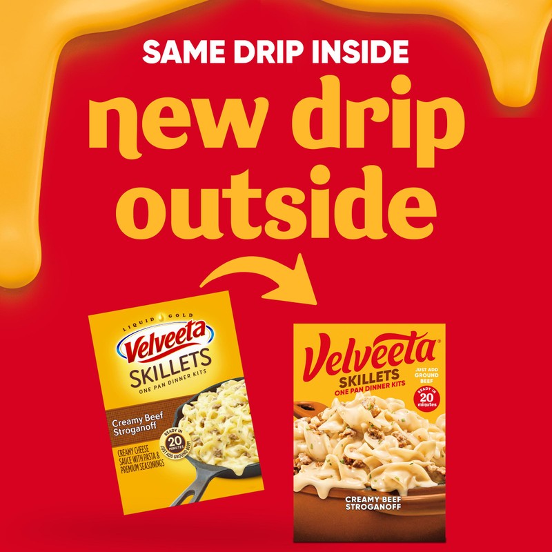 Velveeta Skillets Creamy Beef Stroganoff One Pan Dinner Kit, 11.6