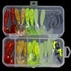 Steinn Rubber Fish Set with Hooks and Offset Jig Heads