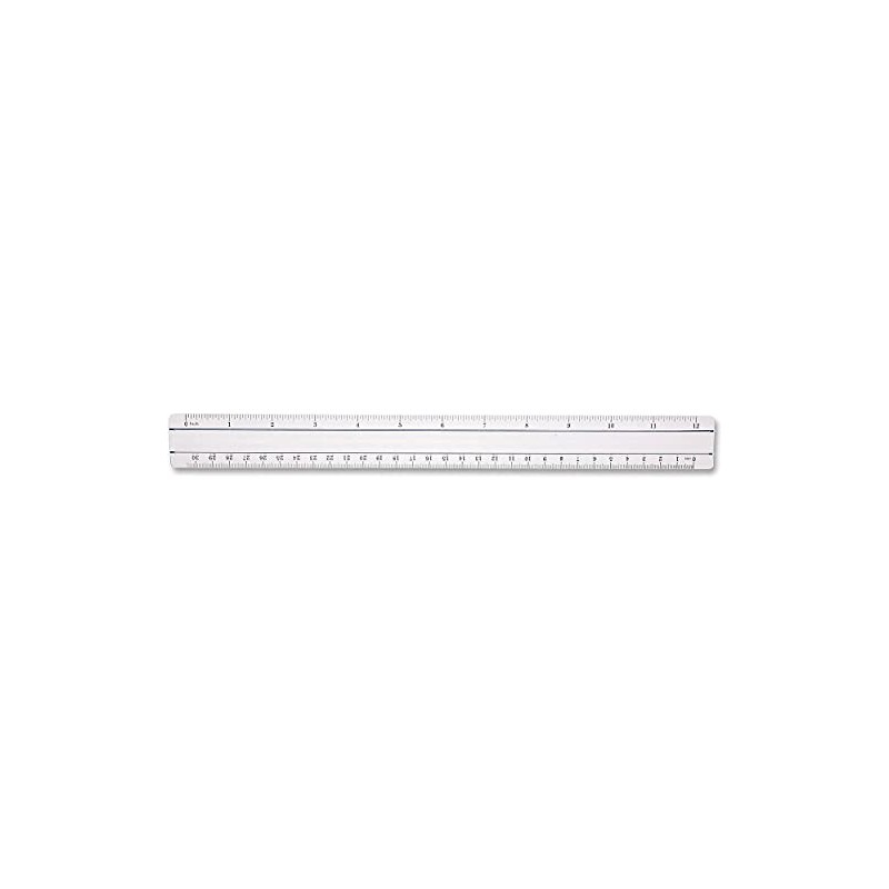 Westcott 15571 Clear Data Processing Magnifying Ruler, 12 Inch