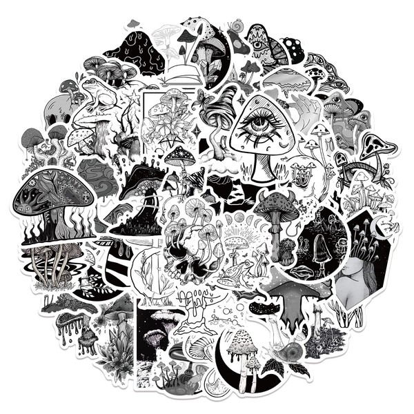 Goth Style Mushroom Stickers Pack Gothic Stickers Aesthetic Pack of