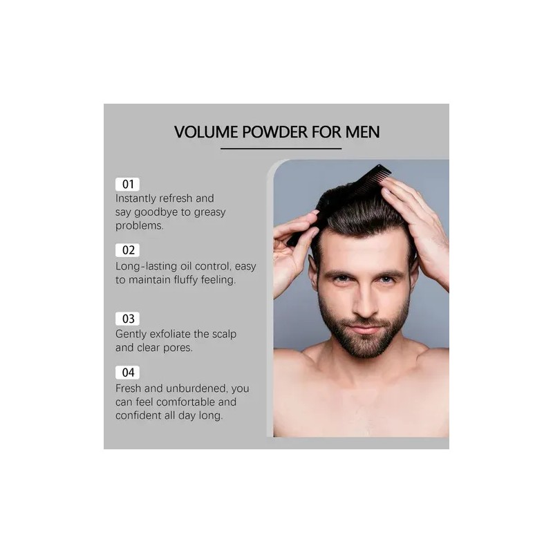 Polvos Esponjosos Para Hombres, Mejoran La Textura Y El Volu