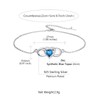 Custom4U Infinity Birthstone Love Symbol Charm Anklet Link Bracelet for