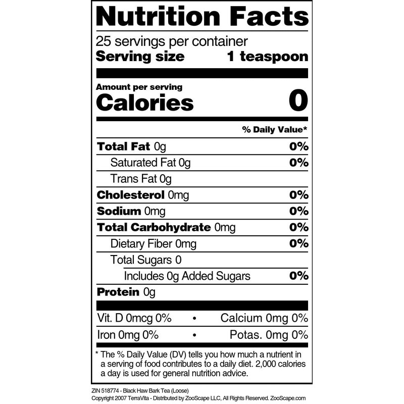 Black Haw Bark Tea (Loose) (4 oz, ZIN: 518774)