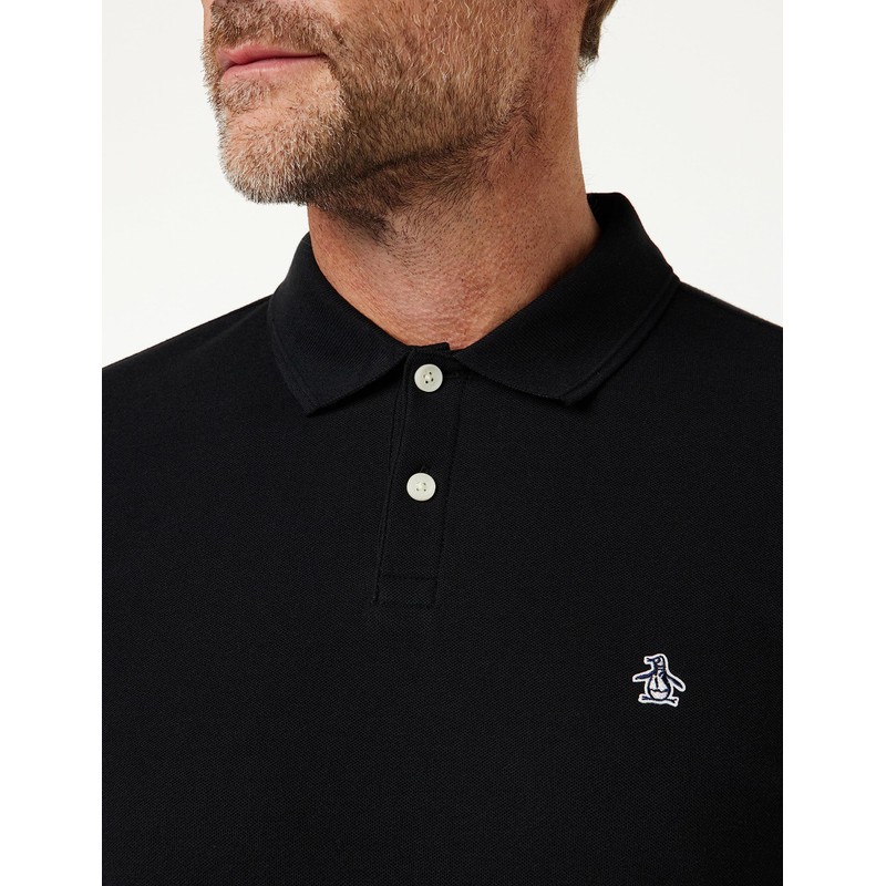 Original Penguin Men's Daddy Polo ORG PIQ S Shirt, Black,