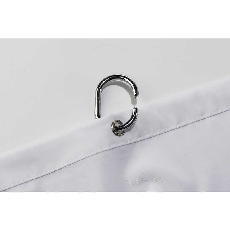 Croydex White Shower Curtain Made from 100% Recycled Poyester, with