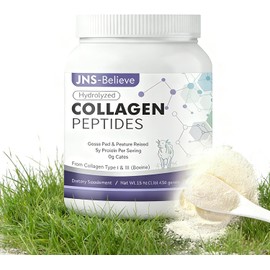 Collagen Peptides Powder for Skin, Hair and Nails, Bovine Hydrolyzed Collagen Peptides for Women and Men, Unflavored Protein Supplements, 16 oz, 45 Servings