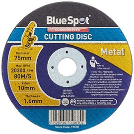 Blue Spot Tools 19670 Metal Cutting Disc, Black, 75 mm, 3"-inch