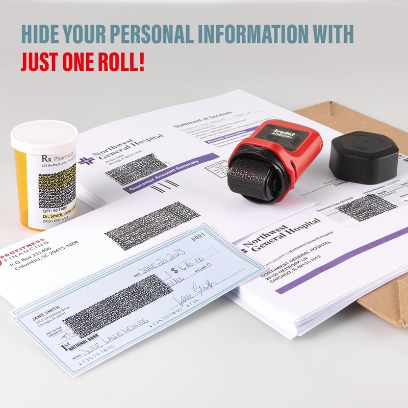 Trodat ID Protector+ Rollerball Pen (Red) - Privacy Roller Stamp