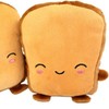 Womens Cute Toast Bread Embroidery Face Hand Warmer Winter USB