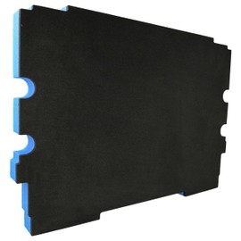 vhbw Foam Insert Compatible with Makita MakPac 1, 2 Tool Cases - Hard Foam, Black/Blue, 30 mm