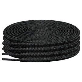 Endoto 2 Pairs Boots Shoe Laces for Keen Work Hiking Hunting Round Replacement Shoelaces(Color:Black,Size:72Inch)